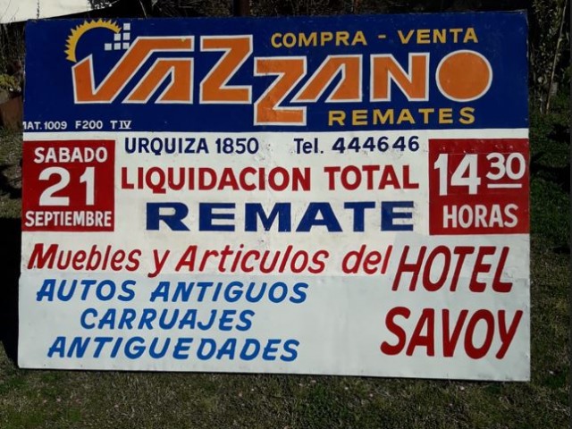 Se rematarn los bienes que pertenecieron al Hotel Savoy